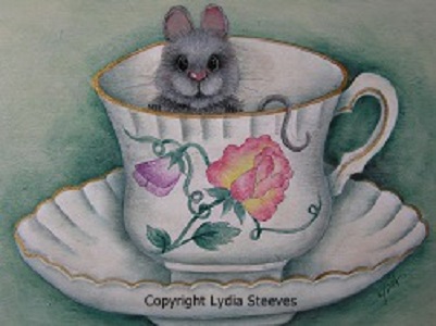 Peek-a-Boo Mouse in a Tea Cup Acrylic e-Packet